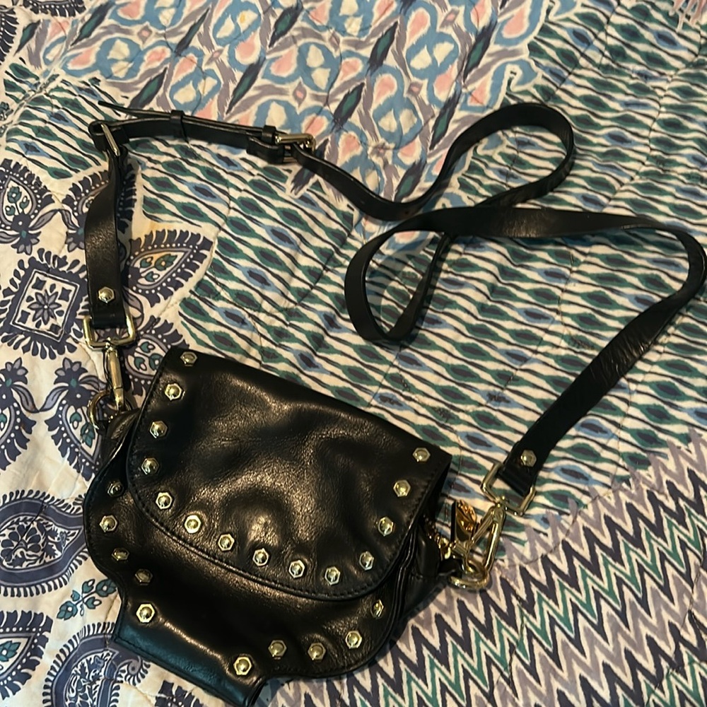 Kenneth Cole, black and gold Crossbody bag